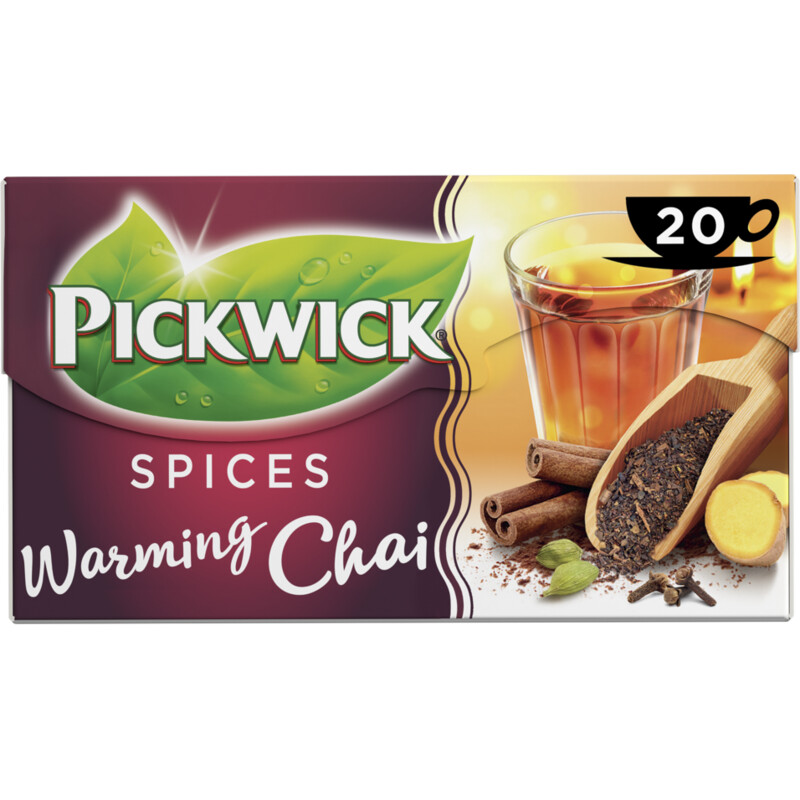 Een afbeelding van Pickwick Spices warming chai zwarte thee