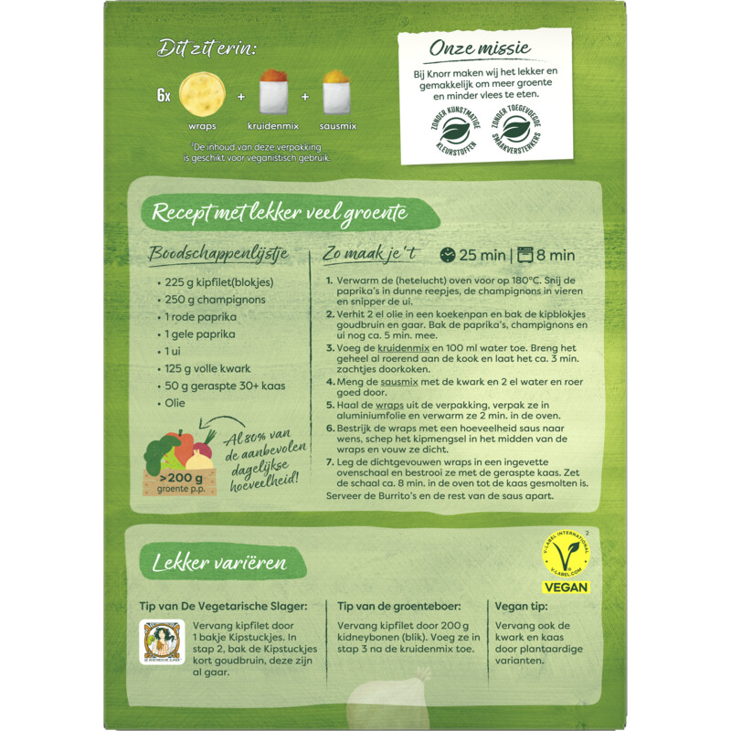 Een afbeelding van Knorr Wereldgerechten Mexicaanse burritos