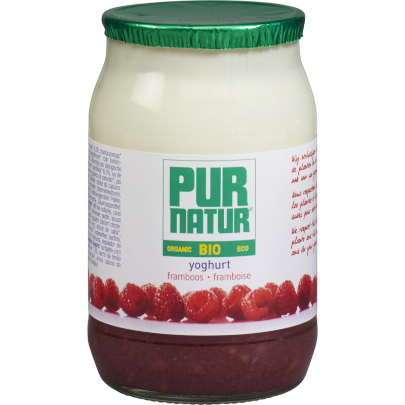 Een afbeelding van Pur Natur Bio yoghurt framboos