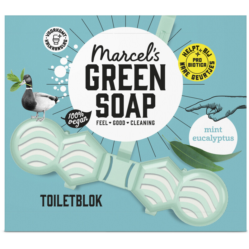 Een afbeelding van Marcel's Green Soap Toiletblok mint ecalyptus