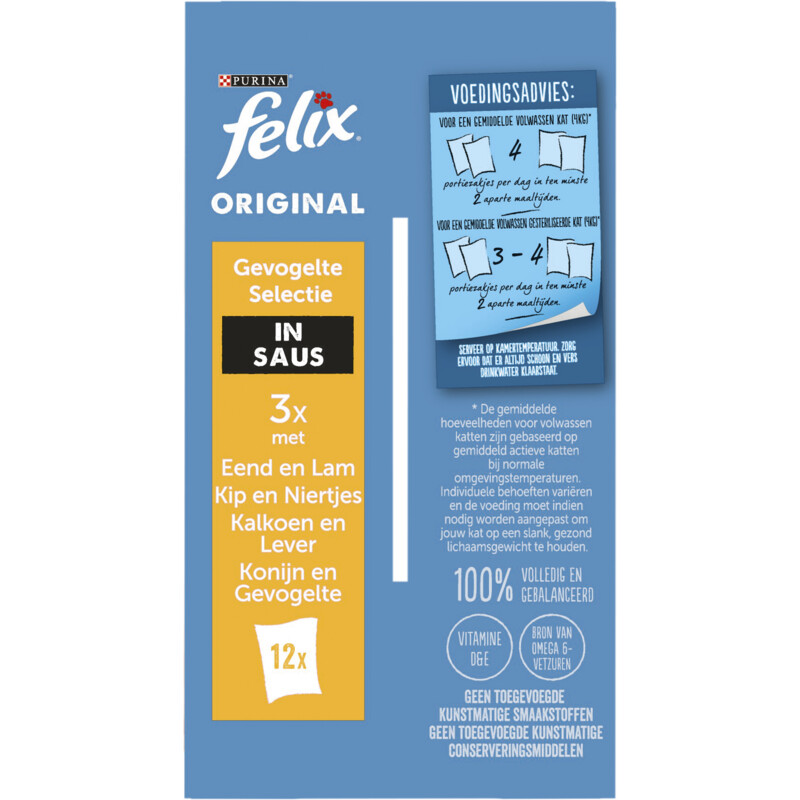 Een afbeelding van Felix Original gevogelte selectie in saus