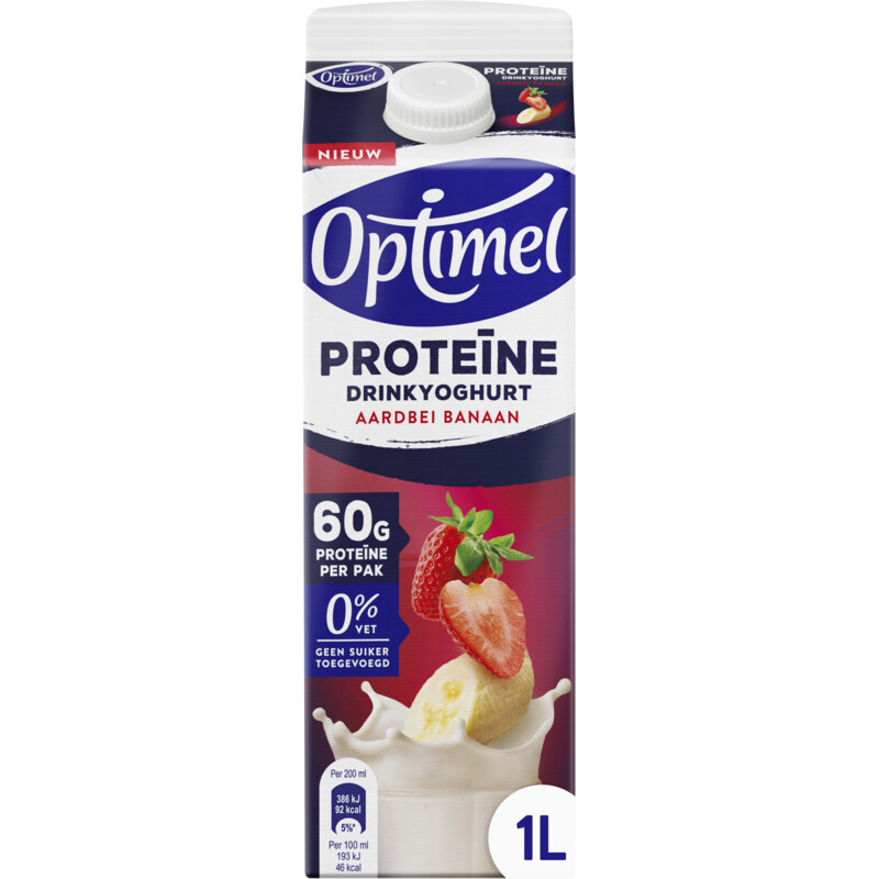 Optimel Proteïne drink yoghurt aardbei banaan bestellen Albert Heijn