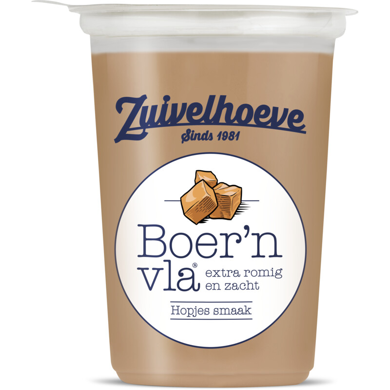 Een afbeelding van Zuivelhoeve Boer'n vla hopjes smaak