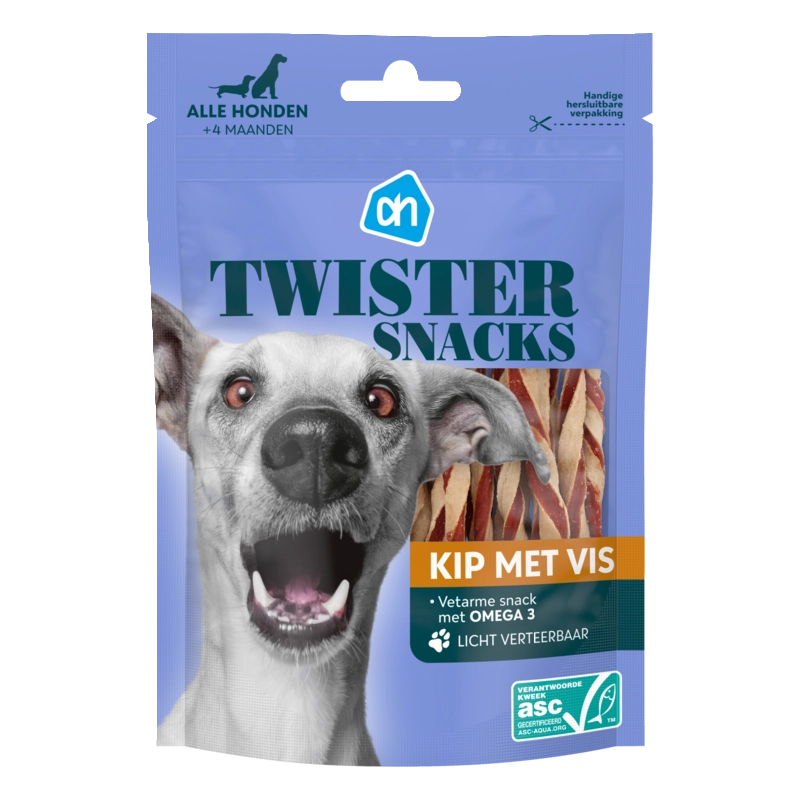 Twister snacks kip met vis