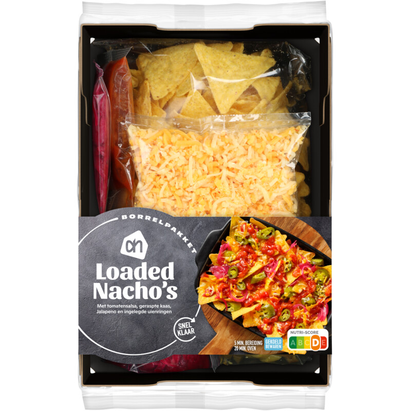Een afbeelding van AH Borrelpakket loaded nacho's