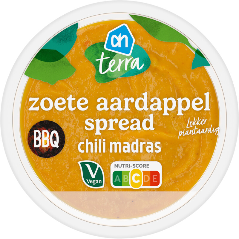 Een afbeelding van AH Terra Plantaardig zoete aardappelspread madras
