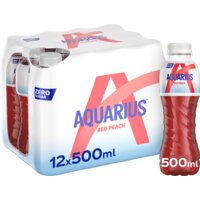Een afbeelding van Aquarius Red peach zero sugar 12-pack