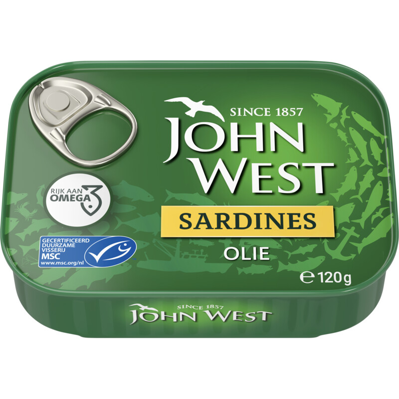 Een afbeelding van John West Sardines olie