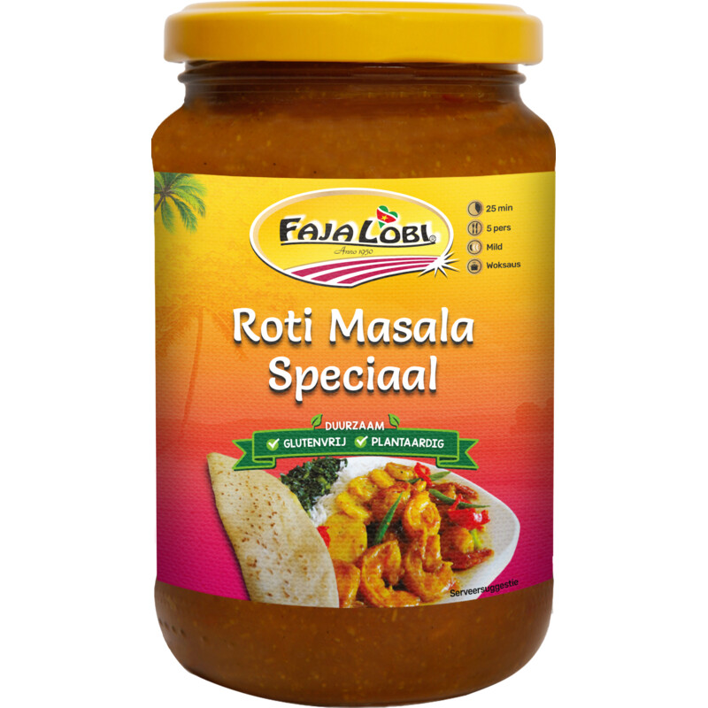 Een afbeelding van Faja Lobi Roti masala speciaal
