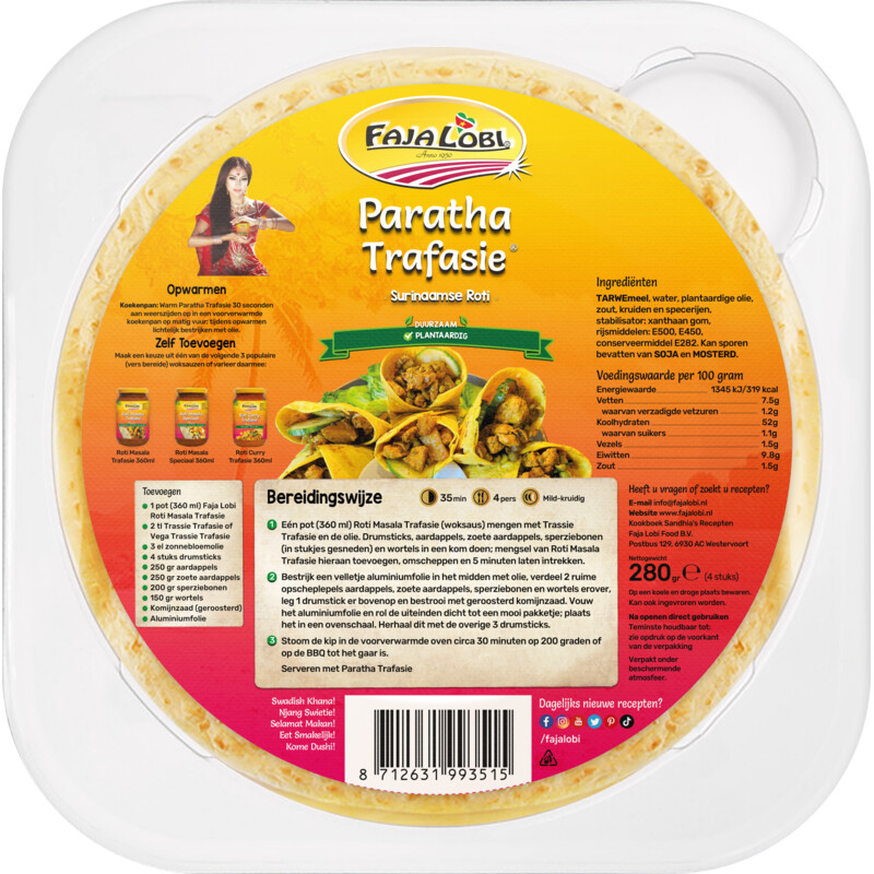 Een afbeelding van Faja Lobi Paratha trafasie