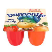 Danoontje Fruitkwark aardbei abrikoos