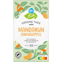 Een afbeelding van AH Biologisch Groene thee mandarijn sinaasappel