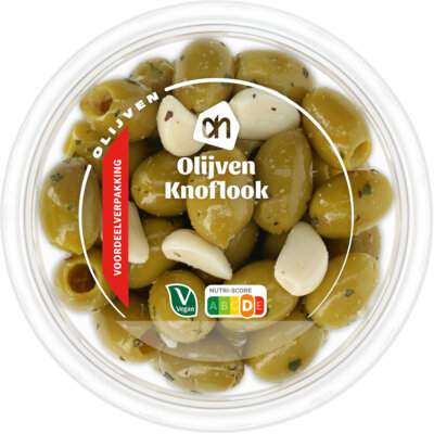 pdp-image-AH Groene olijven met knoflook