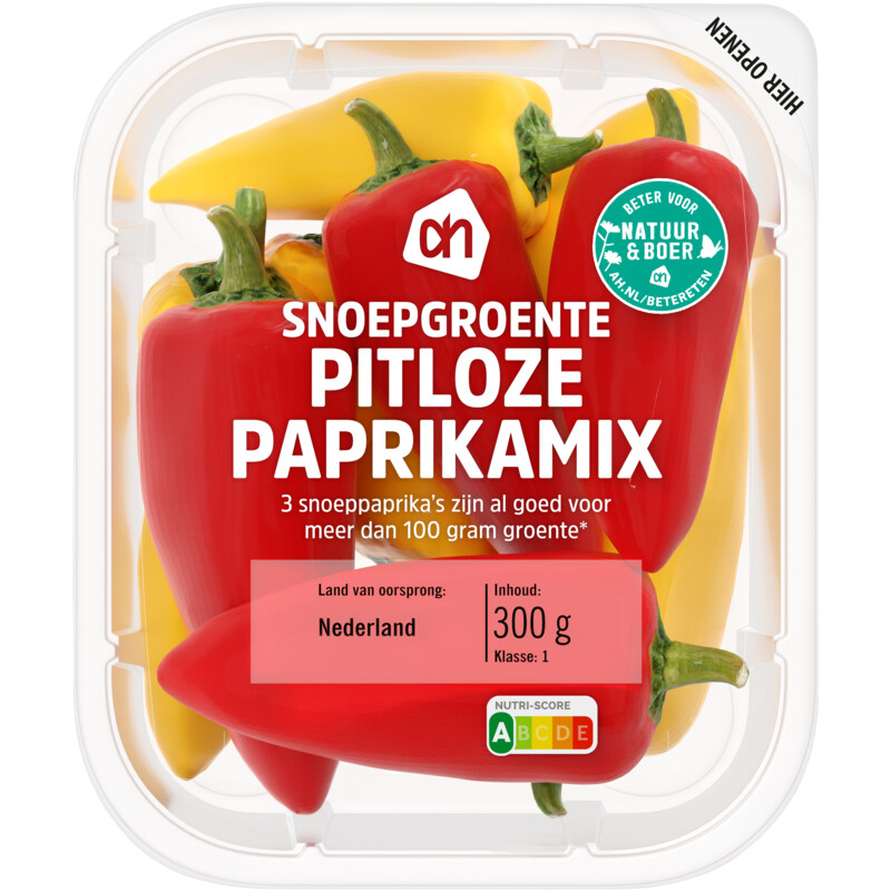 Een afbeelding van AH Snoepgroente pitloze paprikamix