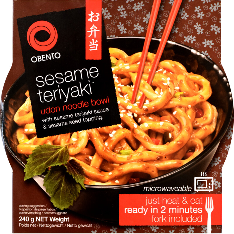 Een afbeelding van Obento Sesame teriyaki udon noodle bowl