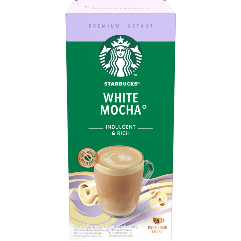 Een afbeelding van Starbucks White mocha instant sticks
