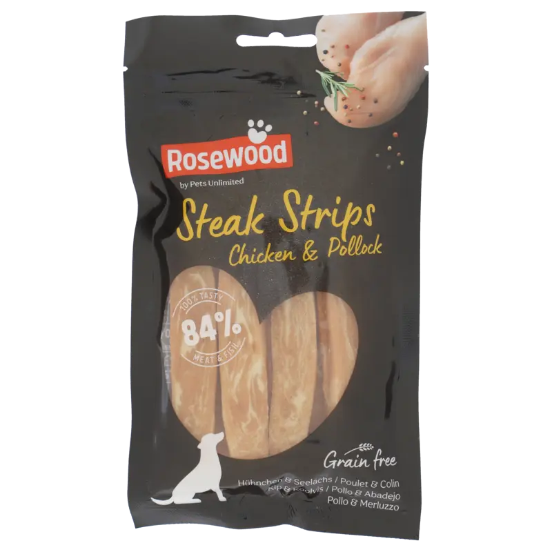 Steak strips chicken & pollock