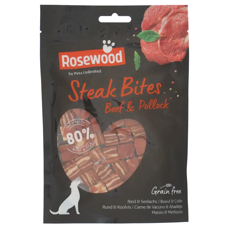 Rosewood Steak bites beef & pollock