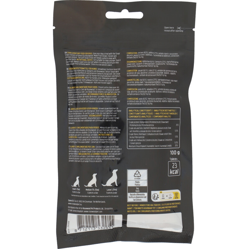 Een afbeelding van Rosewood Steak strips chicken & pollock