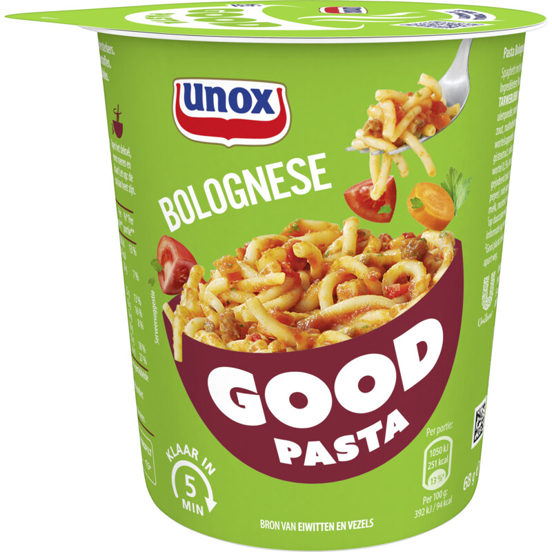 Een afbeelding van Unox Good pasta bolognese