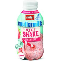 Een afbeelding van Müller Müllermilk milkshake aardbeismaak