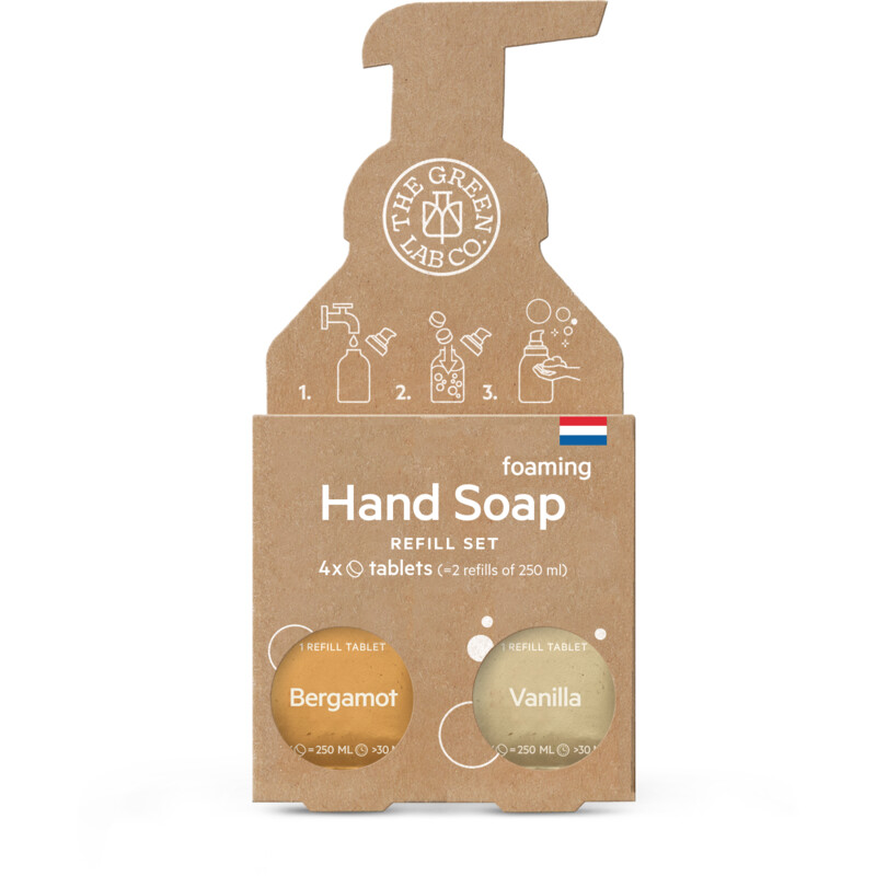 Een afbeelding van The Green Lab Co. Navulset handzeep bergamot & vanille