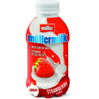 Een afbeelding van Müller Mullermilk aardbeismaak