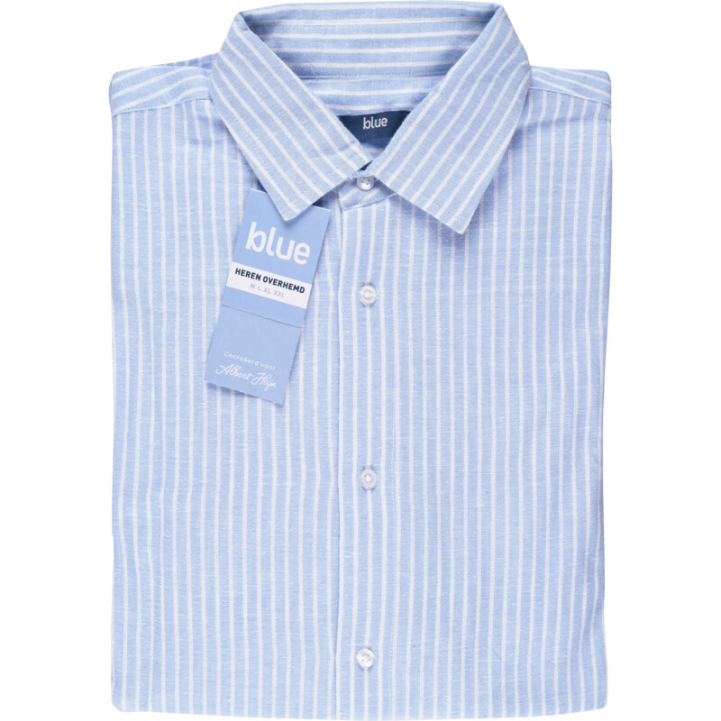 Een afbeelding van Blue Overhemd gestreept maat XL