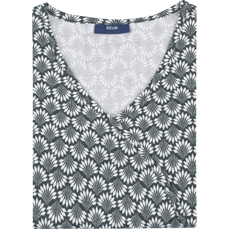 Een afbeelding van Blue Jurkje print allover petrol maat S