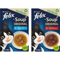 Een afbeelding van Felix Soup kattenvoer mixed pakket