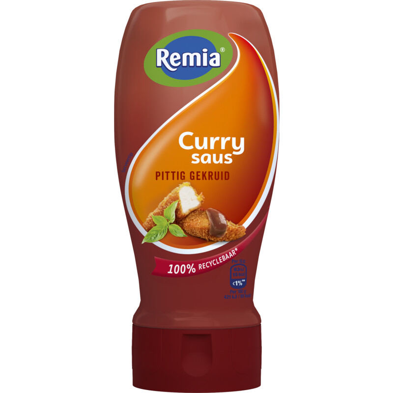 Een afbeelding van Remia Curry saus pittig gekruid