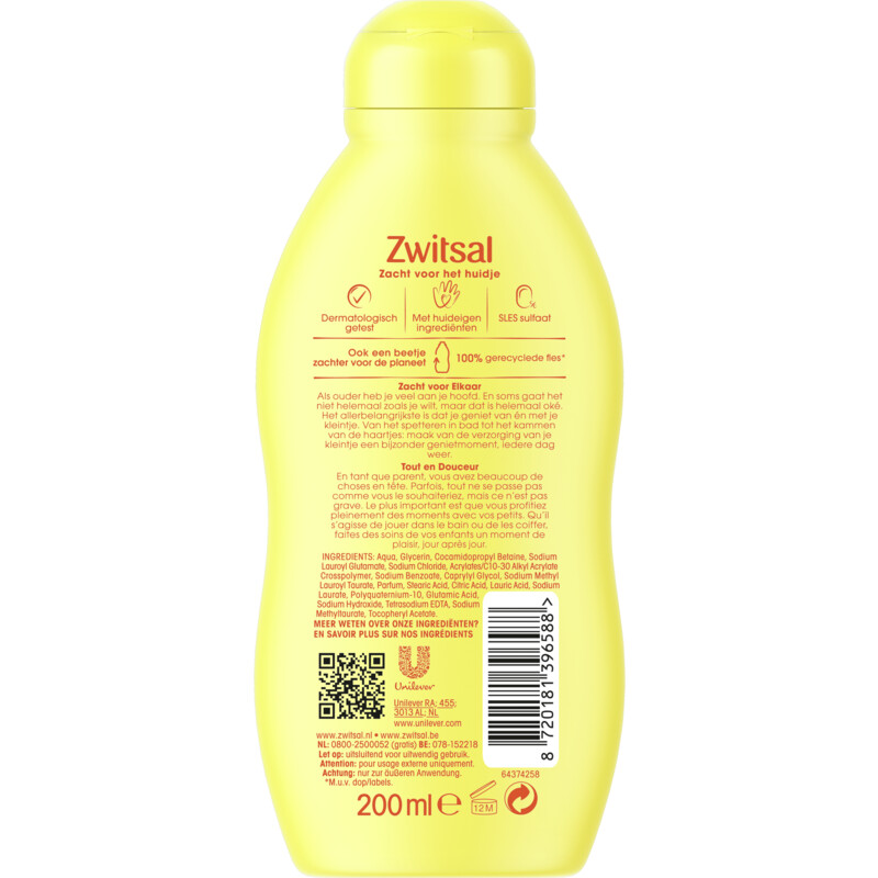 Een afbeelding van Zwitsal Baby shampoo