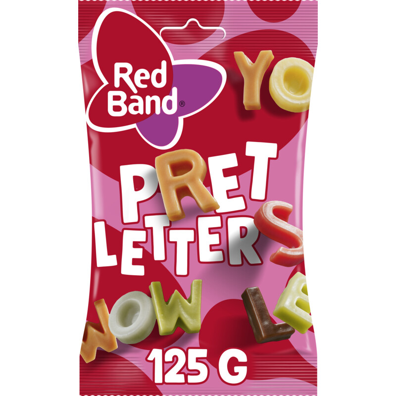 Een afbeelding van Red Band Pretletters zoet