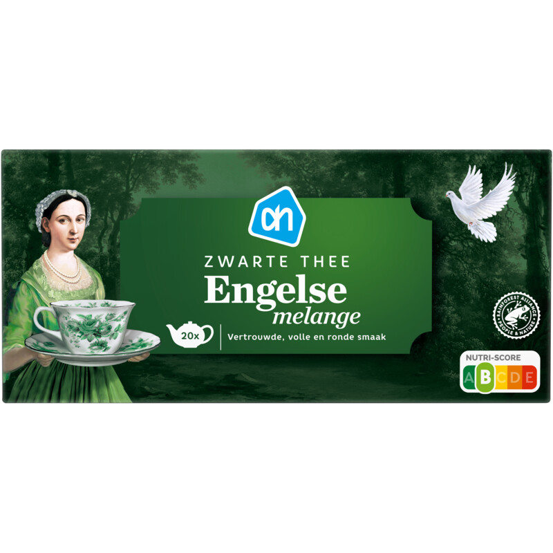 Een afbeelding van AH Zwarte thee Engelse melange meerkops