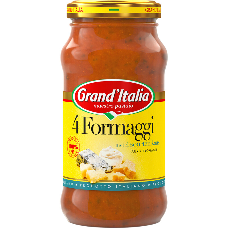 Een afbeelding van Grand' Italia 4 formaggi met 4 soorten kaas