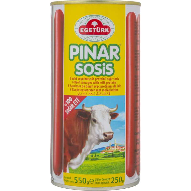 Een afbeelding van Egetürk Pinar sosis rundvleesworsten