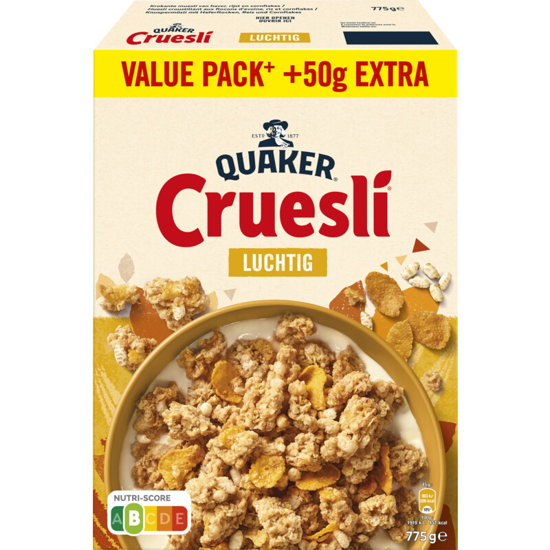 Een afbeelding van Quaker Cruesli luchtig value pack