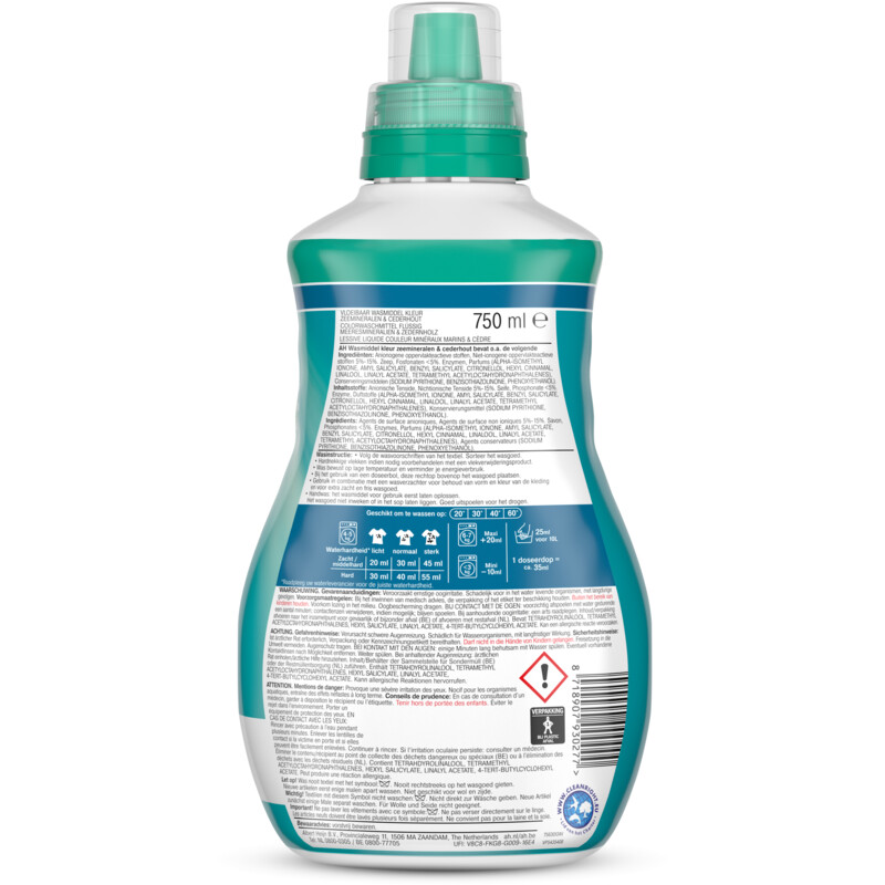 Een afbeelding van AH Wasmiddel kleur zeemineralen & cederhout