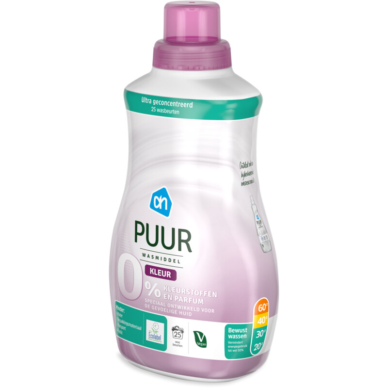 Een afbeelding van AH Puur vloeibaar wasmiddel kleur