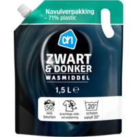 Een afbeelding van AH Wasmiddel zwart & donker navulling