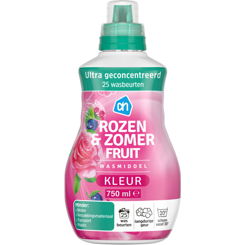 Een afbeelding van AH Wasmiddel kleur rozen & zomerfruit