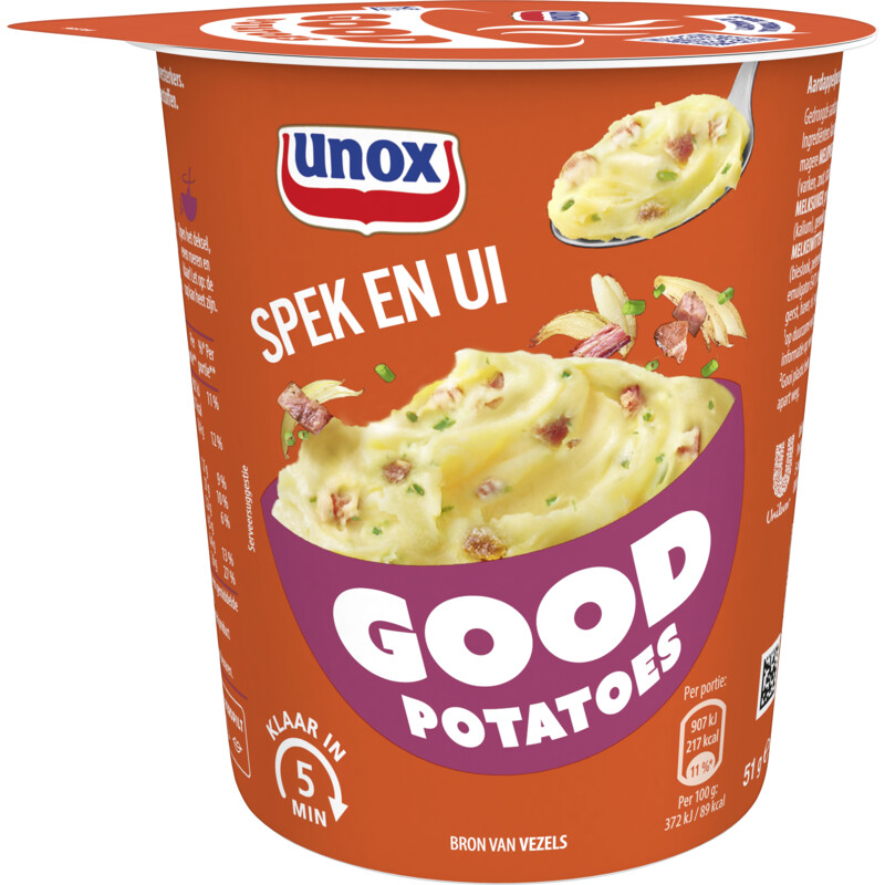Een afbeelding van Unox Good potatoes spek en ui