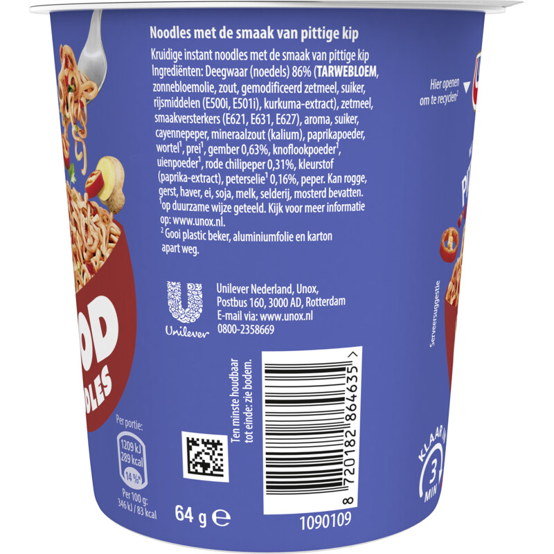 Een afbeelding van Unox Good noodles pittige kip