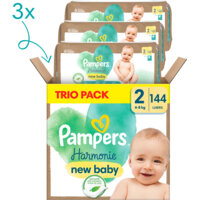 Een afbeelding van Pampers Harmonie new baby luiers 2 3-pack