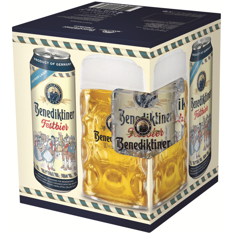 Een afbeelding van Benediktiner Festbier met glas