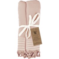 Een afbeelding van Walra Hamamdoek remade cotton poeder roze