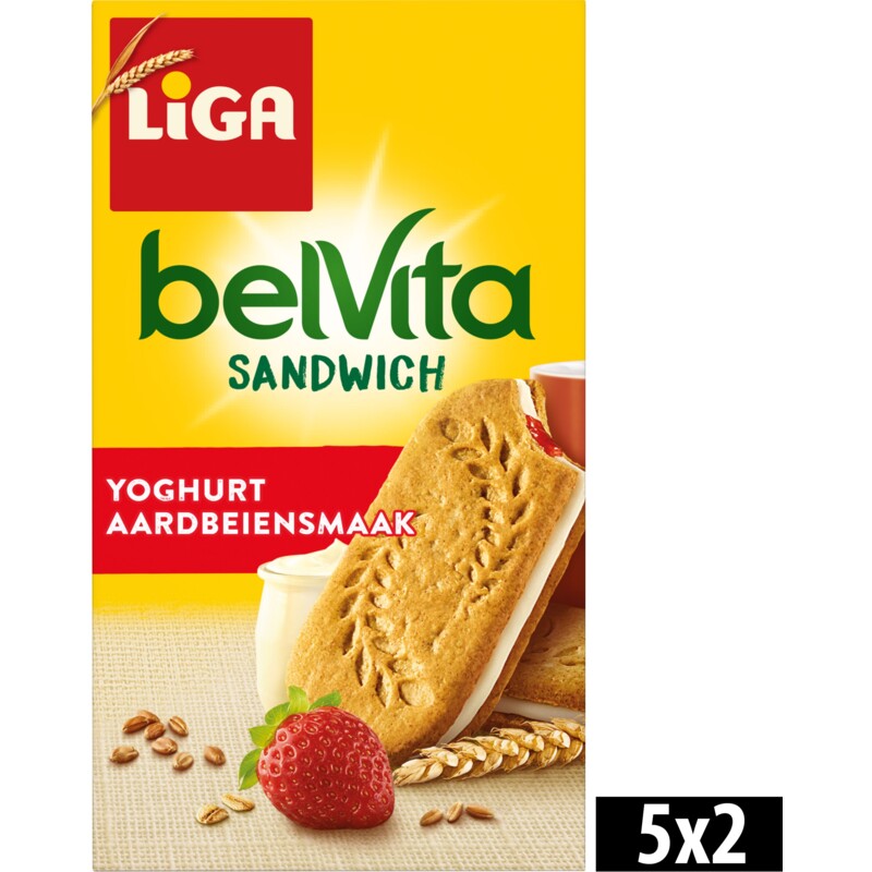 Belvita sandwich yoghurt-aardbei - 317