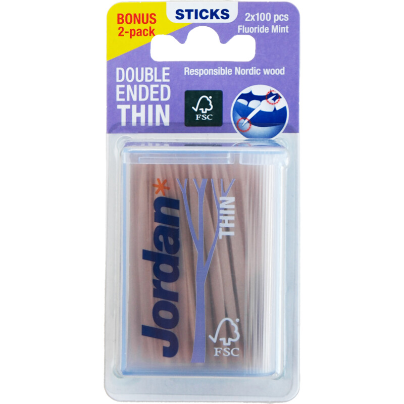 Een afbeelding van Jordan Dental stick thin duopack