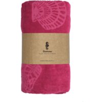 Afbeelding van Seahorse Strandlaken fuchsia met schelpjes