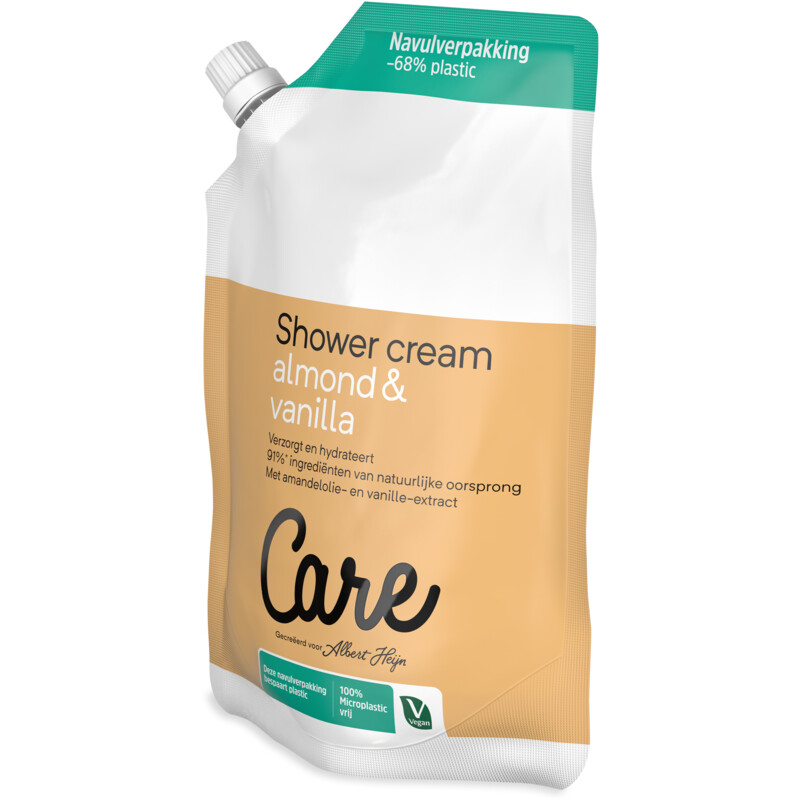 Een afbeelding van Care Shower cream almond & vanilla navul